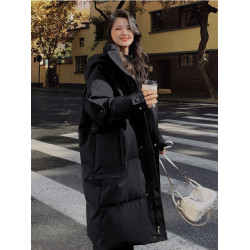 反季羽絨棉服女2025新款中長款工裝加厚設計高級感冬裝棉衣襖外套