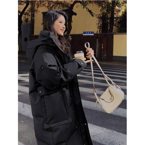 反季羽絨棉服女2025新款中長款工裝加厚設計高級感冬裝棉衣襖外套 反季羽絨棉服女2025新款中長款工裝加厚設計高級感冬裝棉衣襖外套