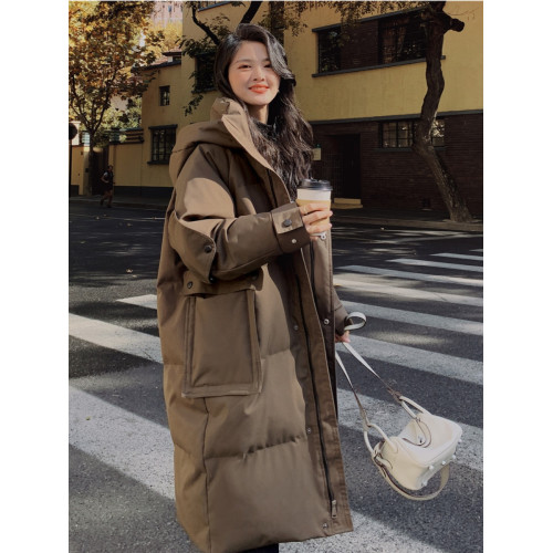 反季羽絨棉服女2025新款中長款工裝加厚設計高級感冬裝棉衣襖外套 反季羽絨棉服女2025新款中長款工裝加厚設計高級感冬裝棉衣襖外套