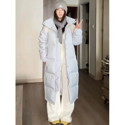 2025新款長款羽絨服女中戯同款寬鬆過膝棉衣女藝考情侶加厚冬外套