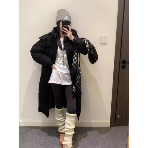 2025新款長款羽絨服女中戯同款寬鬆過膝棉衣女藝考情侶加厚冬外套