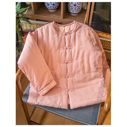 棉襖手工棉花棉衣棉麻文藝棉服棉襖女盤釦對襟休閒寬松上衣冬裝加 棉襖手工棉花棉衣棉麻文藝棉服棉襖女盤釦對襟休閒寬松上衣冬裝加