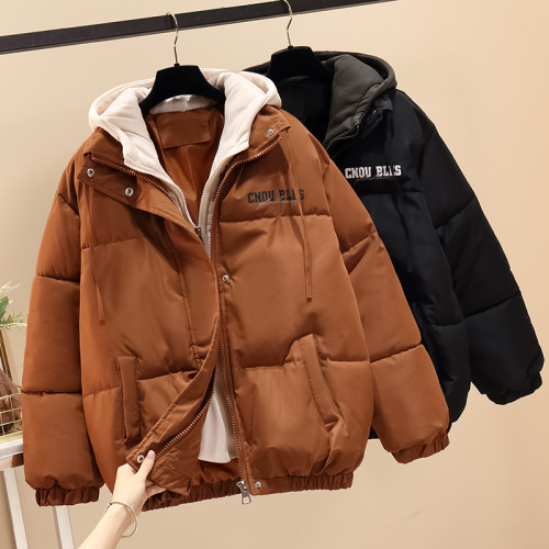 羽絨棉服女2025冬季新款韓系穿搭厚棉襖外套短款設計感假兩件棉衣 羽絨棉服女2025冬季新款韓系穿搭厚棉襖外套短款設計感假兩件棉衣