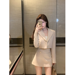 法式氣質西裝短外套半身裙女兩件套裝高級感小香風時尚套裝秋冬季