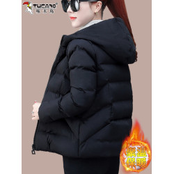 啄木鳥短款羽絨棉服棉衣女款2025新款冬裝中年媽媽洋氣保暖小棉襖