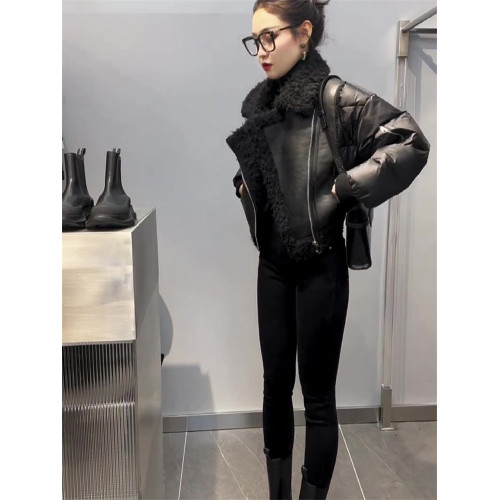 網紅爆款時尚棉服女2022年冬季新款韓版顯瘦西裝領皮毛一體棉衣潮 網紅爆款時尚棉服女2022年冬季新款韓版顯瘦西裝領皮毛一體棉衣潮