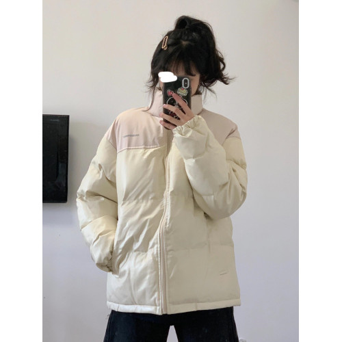 pu皮羽絨棉服女冬季2025新款設計感寬松立領麵包服情侶棉衣厚外套 pu皮羽絨棉服女冬季2025新款設計感寬松立領麵包服情侶棉衣厚外套