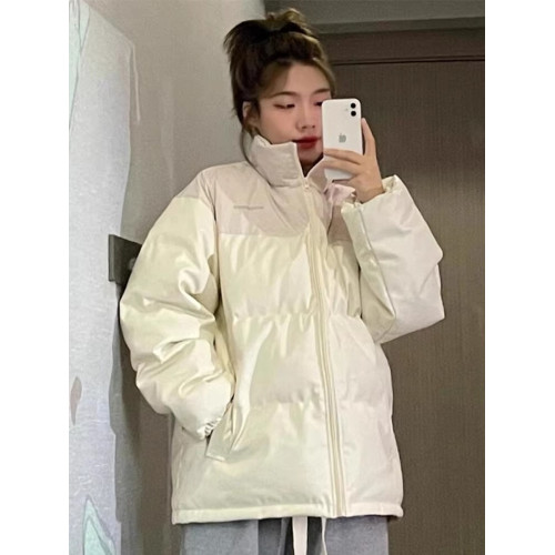 pu皮羽絨棉服女冬季2025新款設計感寬松立領麵包服情侶棉衣厚外套 pu皮羽絨棉服女冬季2025新款設計感寬松立領麵包服情侶棉衣厚外套