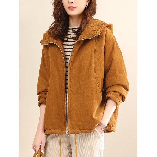 燈芯絨棉衣女2024款冬季休閒純棉外套小個子媽媽秋冬短款棉服棉襖 燈芯絨棉衣女2024款冬季休閒純棉外套小個子媽媽秋冬短款棉服棉襖