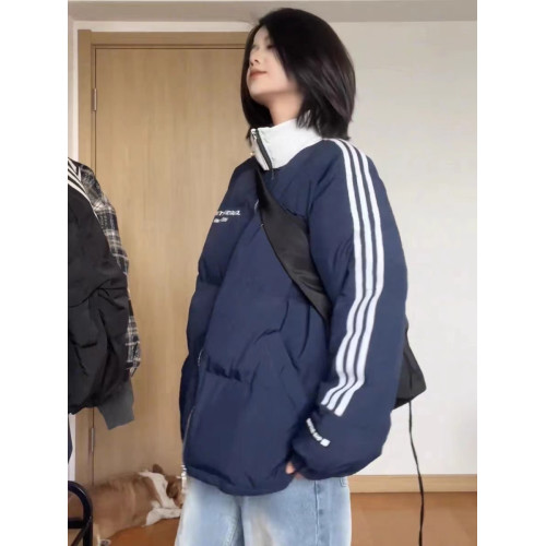 國潮美式條紋棉衣棉服女2025冬季新款學生寬松情侶加厚棉襖外套潮 國潮美式條紋棉衣棉服女2025冬季新款學生寬松情侶加厚棉襖外套潮