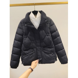 2025冬裝新款棉襖外套女短款洋氣小個子羽絨棉服立領寬松保暖棉衣