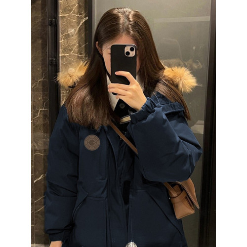 KSKM藏藍色派克服女2025秋冬季加厚高級感中長款工裝羽絨棉服外套 KSKM藏藍色派克服女2025秋冬季加厚高級感中長款工裝羽絨棉服外套