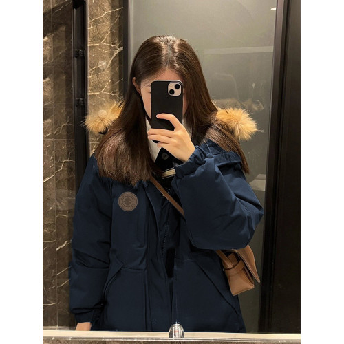 KSKM藏藍色派克服女2025秋冬季加厚高級感中長款工裝羽絨棉服外套 KSKM藏藍色派克服女2025秋冬季加厚高級感中長款工裝羽絨棉服外套