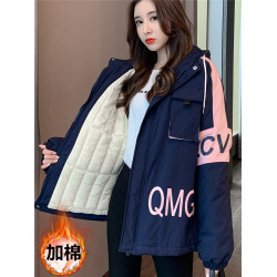 棉衣女冬季加棉加厚棉服爆款韓系工裝寬松夾棉2025新款冬裝外套女