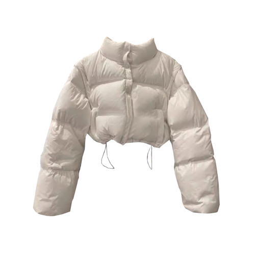 小個子短款長袖棉服女冬季2025新款加厚收腰棉衣高腰白色立領外套 小個子短款長袖棉服女冬季2025新款加厚收腰棉衣高腰白色立領外套