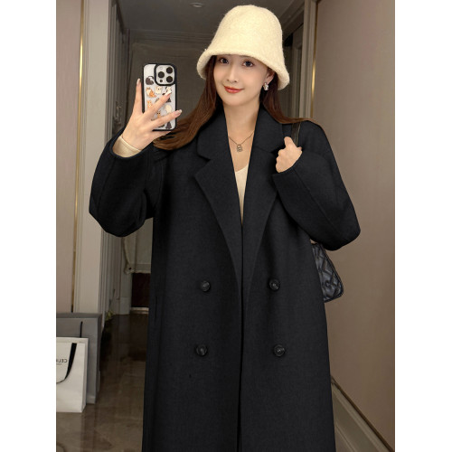 高級感羊毛羊絨大衣女秋冬季2025新款韓系小個子呢子加厚毛呢外套 高級感羊毛羊絨大衣女秋冬季2025新款韓系小個子呢子加厚毛呢外套