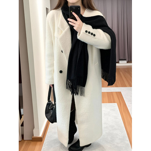 毛呢外套女小個子2025新款秋冬季高級感正肩韓系加厚羊毛呢子大衣