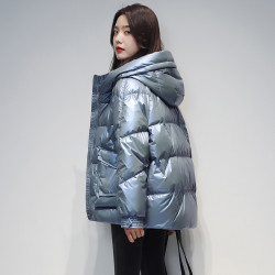 短款羽絨棉服女2025新款爆款冬季亮面時尚洋氣小個子女式加厚外套