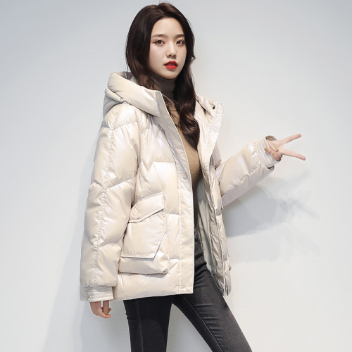 短款羽絨棉服女2025新款爆款冬季亮面時尚洋氣小個子女式加厚外套 短款羽絨棉服女2025新款爆款冬季亮面時尚洋氣小個子女式加厚外套