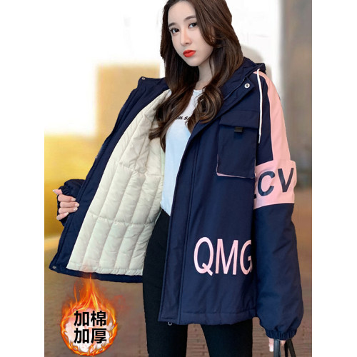 棉服女外套加棉加厚潮牌學院風棉衣棉襖加絨夾棉爆款2025新款冬季 棉服女外套加棉加厚潮牌學院風棉衣棉襖加絨夾棉爆款2025新款冬季