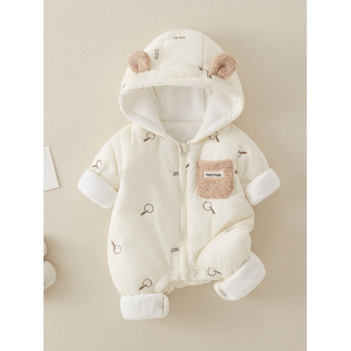 新生嬰兒衣服秋冬連體衣可愛洋氣男女寶寶連帽加絨保暖外出爬爬服 新生嬰兒衣服秋冬連體衣可愛洋氣男女寶寶連帽加絨保暖外出爬爬服