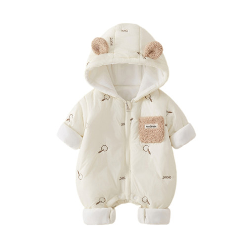 新生嬰兒衣服秋冬連體衣可愛洋氣男女寶寶連帽加絨保暖外出爬爬服 新生嬰兒衣服秋冬連體衣可愛洋氣男女寶寶連帽加絨保暖外出爬爬服