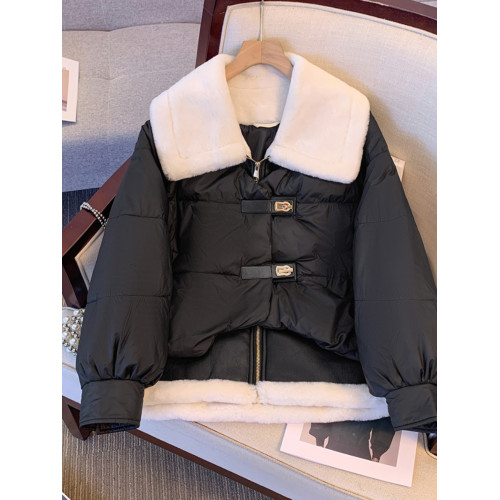 羽絨棉服外套女秋冬2025新款爆今年流行小個子短派克羊羔毛棉衣襖 羽絨棉服外套女秋冬2025新款爆今年流行小個子短派克羊羔毛棉衣襖