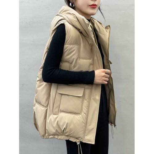 寬松大碼連帽羽絨棉馬甲女2025秋冬新款韓版馬夾外套女款坎肩背心 寬松大碼連帽羽絨棉馬甲女2025秋冬新款韓版馬夾外套女款坎肩背心