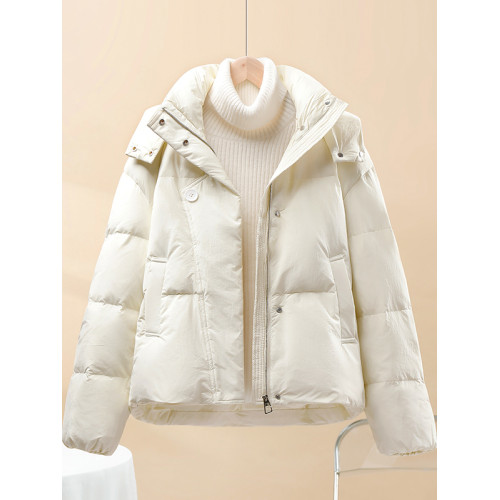 短款加絨加厚麵包服女款2025秋冬季小個子洋氣休閒連帽羽絨棉服潮 短款加絨加厚麵包服女款2025秋冬季小個子洋氣休閒連帽羽絨棉服潮