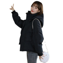 棉衣女短款2025秋冬新款羽絨棉服韓版寬松連帽加厚外套時尚棉襖潮