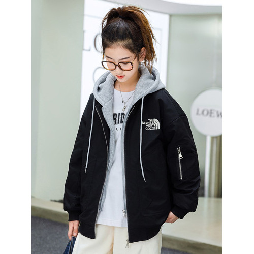 初中生美式棒球服2025新款秋冬加棉加厚少女大童青少年高中生外套 初中生美式棒球服2025新款秋冬加棉加厚少女大童青少年高中生外套