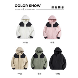 真維斯棉服女款冬季加厚戶外沖鋒衣羽絨棉衣防水保暖連帽棉襖外套