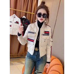 韓範羽絨棉服女新款長袖立領拉鍊拼色設計修身時尚百搭休閒棉外套