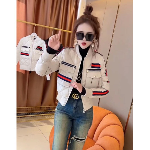 韓範羽絨棉服女新款長袖立領拉鍊拼色設計修身時尚百搭休閒棉外套 韓範羽絨棉服女新款長袖立領拉鍊拼色設計修身時尚百搭休閒棉外套