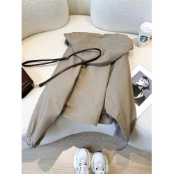 美式復古港風高級感連帽沖鋒衣外套女春秋小個子寬松休閒夾克上衣