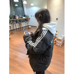 黑色羽絨棉服女2025新款冬季小個子oversize情侶加厚保暖棉襖外套