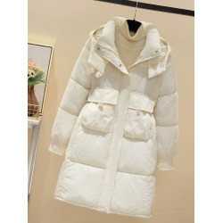 羽絨棉衣棉服女2025年新款冬季加厚保暖外套中長款黑色東北大棉襖