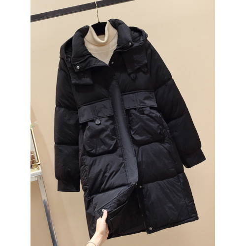 羽絨棉衣棉服女2025年新款冬季加厚保暖外套中長款黑色東北大棉襖 羽絨棉衣棉服女2025年新款冬季加厚保暖外套中長款黑色東北大棉襖