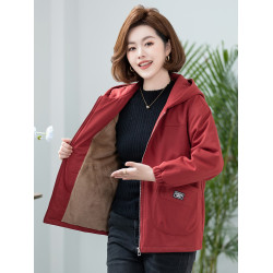 中老年女小棉襖外套大碼新款冬裝洋氣加絨加厚胖媽媽棉衣棉服50嵗