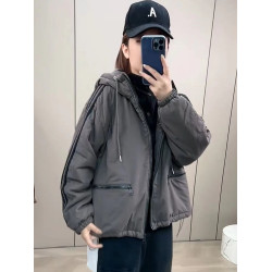 棉服女2025年新款秋冬季休閒寬松三道杠棉衣設計感防風夾棉外套潮