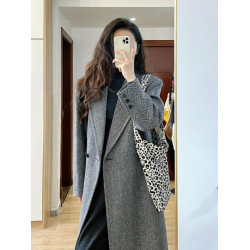 高級感深冬獨特超好看呢子大衣女入冬季2025新款毛呢外套加厚韓系