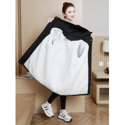 冬衣中長款洋氣減齡棉衣棉服女胖MM大碼保暖工裝外套羊羔絨派克服