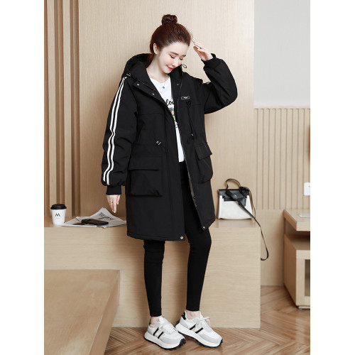 冬衣中長款洋氣減齡棉衣棉服女胖MM大碼保暖工裝外套羊羔絨派克服