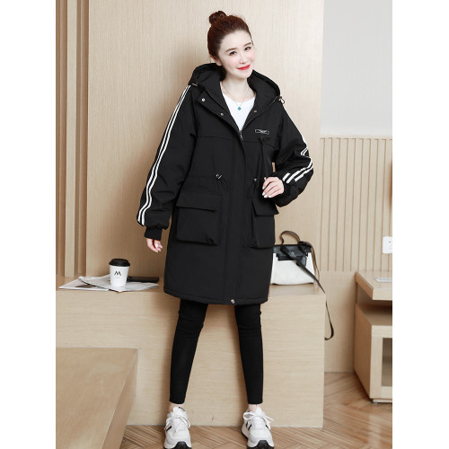 冬衣中長款洋氣減齡棉衣棉服女胖MM大碼保暖工裝外套羊羔絨派克服