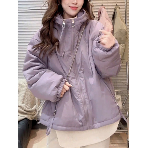 韓版連帽立領棉服外套女2025早秋寬松短款小個子休閒長袖薄款上衣 韓版連帽立領棉服外套女2025早秋寬松短款小個子休閒長袖薄款上衣