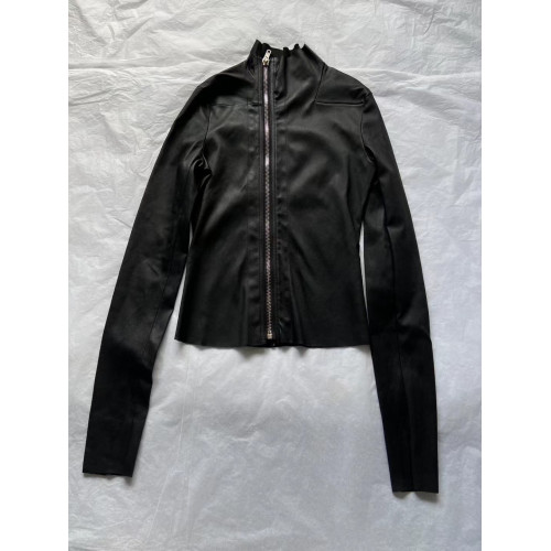 24FW 暗黑RO風高領斜拉鍊PU皮質彈力修身百搭皮衣機車夾克外套女 24FW 暗黑RO風高領斜拉鍊PU皮質彈力修身百搭皮衣機車夾克外套女