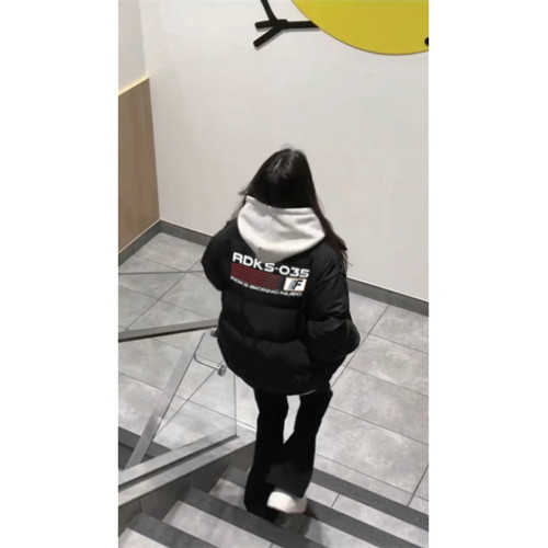 美式復古hiphop黑色羽絨服女秋冬季2025年新款設計感小衆加厚棉服 美式復古hiphop黑色羽絨服女秋冬季2025年新款設計感小衆加厚棉服