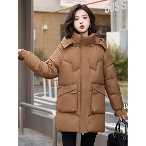 帽可拆大口袋不起駝時尚百搭加厚顯瘦羽絨棉外搭女士大碼活帽棉衣 帽可拆大口袋不起駝時尚百搭加厚顯瘦羽絨棉外搭女士大碼活帽棉衣