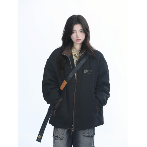 【坐吃山空】冬季加厚保暖夾棉牛仔棉服外套女美式vintage棉衣潮 【坐吃山空】冬季加厚保暖夾棉牛仔棉服外套女美式vintage棉衣潮