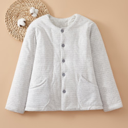 女士純棉花棉襖 秋冬保暖夾棉內膽棉服 媽媽裝加厚款居家外穿棉衣